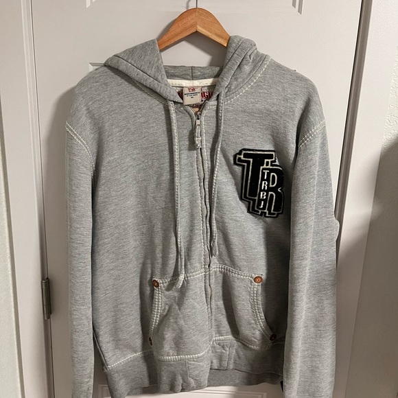True Religion Zip Up Baseball Patch Logo
